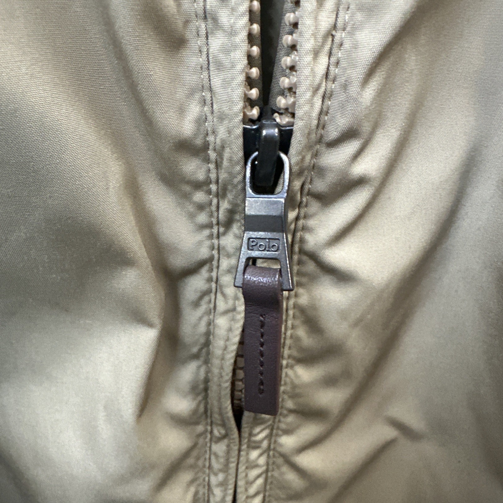 Polo Ralph Lauran Men's Full Zip Hood Tan Vintage… - image 7