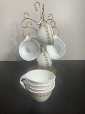 Corelle Butterfly Gold Mugs Hook Handles Set Of 8 (Mugs Only)