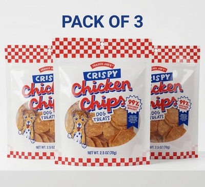 3 Pack Trader Joe s Crispy Chicken Chips Dog Treats 2.5 oz