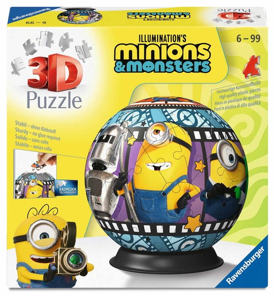 72 Teile Ravensburger 3D Puzzle Ball Minions 3 12008079-image