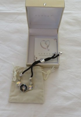 Aurora Swarovski Elements Armband Kristall - verstellbares Seil versilbert