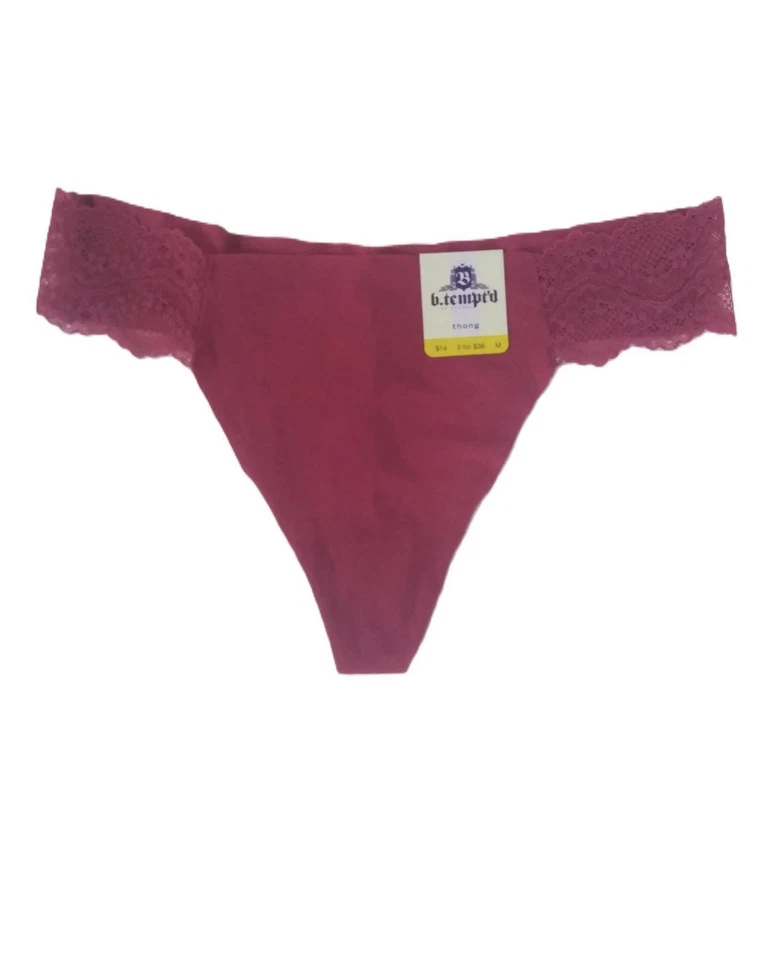 Panty Tanga B.tempt'd by Wacoal Mujer B.bare Mediano Rojo Persa Talla M Foto 3 de 4