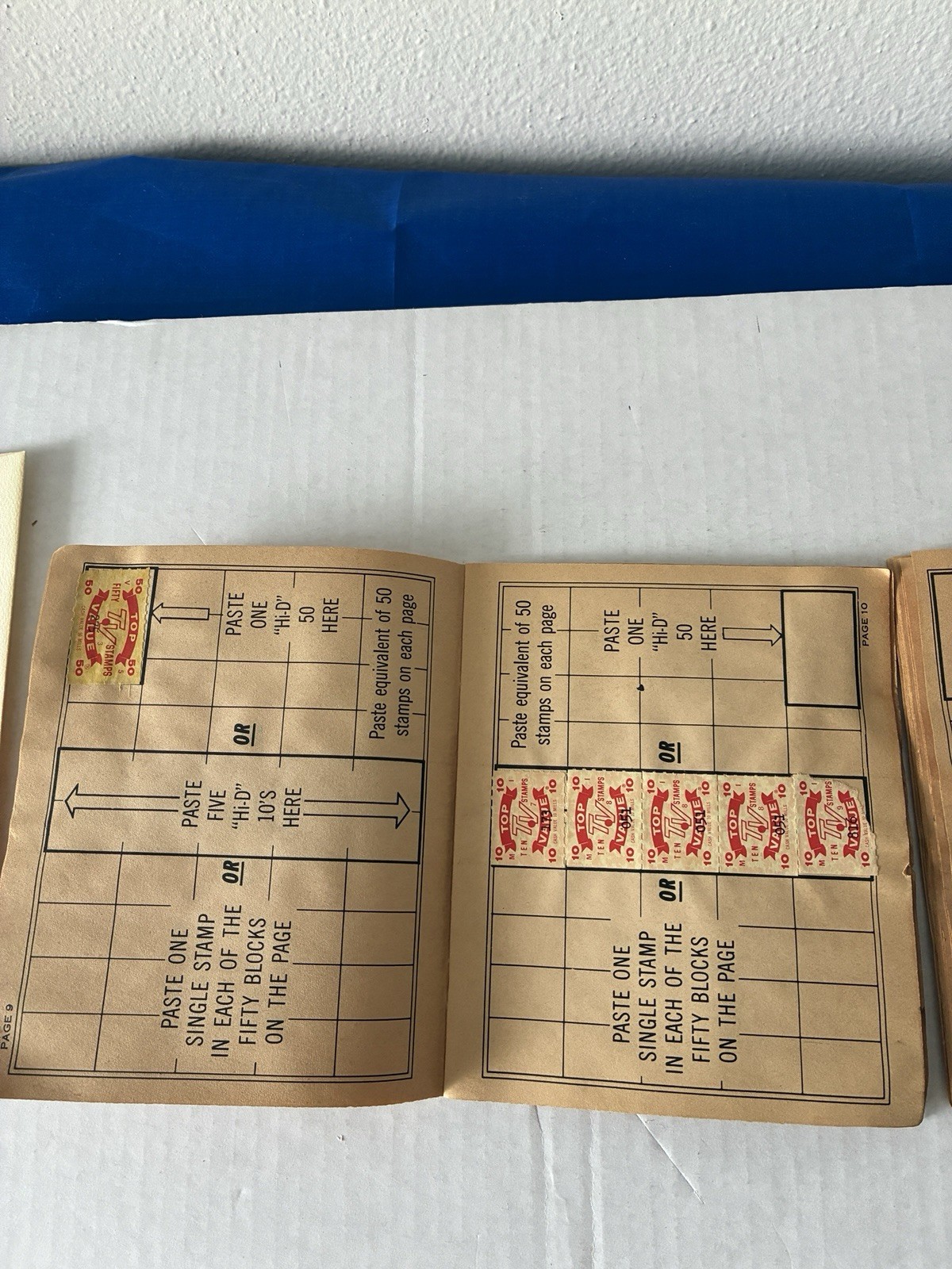 2 VINTAGE 1959 TOP VALUE DAYTON OHIO STAMP BOOK LOT Elephant Logo Used #82