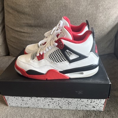 Nike Air Jordan 4 Retro OG GS Fire Red 2020 408452 160 Size 5.5Y Nike Air Jordan 4 Retro OG GS - Fire Red 2020 Size 5.5y  main image 3