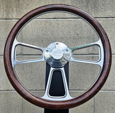 14 Muscle Wheel W Burlwood Half Wrap Fs Horn For 1960-69 Chevygmc Truck 14 Muscle Wheel W Burlwood Half Wrap Fs Horn For 1960-69 Chevygmc Truck