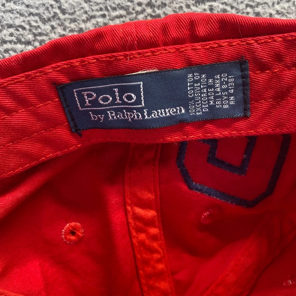 Polo Ralph Lauren Hat Cap Strap Red Blue Pony Baseball Adjustable Vtg,Boys 8-20 - Image 4 of 4
