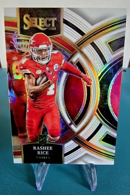 2023 Rashee Rice Select Premier Level rc /35 White Prizm SSP Chiefs  