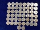 1940's Mercury Silver Dime Mixed XF-AU Roll of 50 Coins   E1775