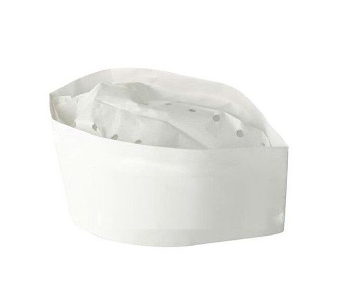 CHEFS WHITE FORAGE HATS DISPOSABLE  (1X100) - JODAL LTD