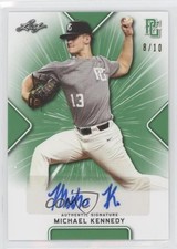 2021 Leaf Perfect Game National Showcase Green 8/10 Michael Kennedy Auto 0b2