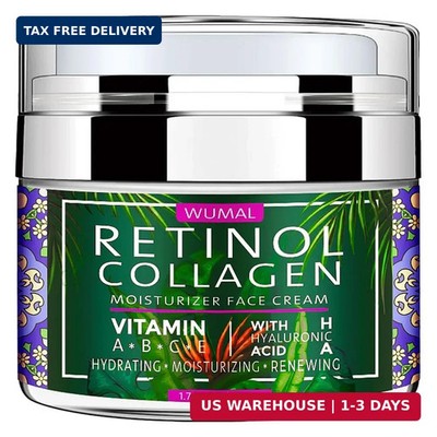 Retinol Cream with Collagen & Hyaluronic Acid - Face Moisturizer for Women and M