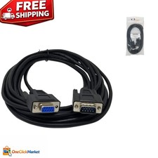 15 Ft Compliant DB9 Serial Extension Cable - Ideal for Labs and Industries