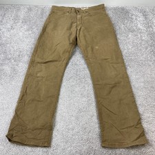 Wrangler Straight Fit 5-Pocket Pants Men's 34 x 32 Brown Flat Front Casual