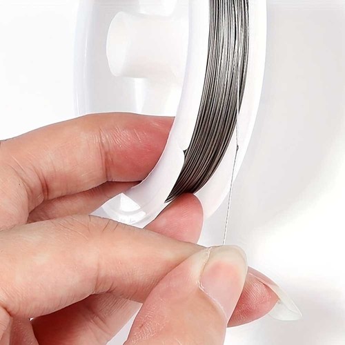 Cuerda de rebordear alambre de acero inoxidable para hágalo usted mismo collar pulseras fabricación de joyas - Imagen 6 de 25