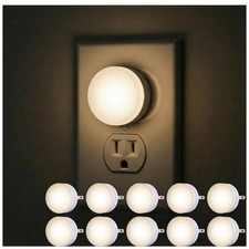 Plug In LED Night Light Dusk to Dawn Sensor Ambient Lighting 10 Pack