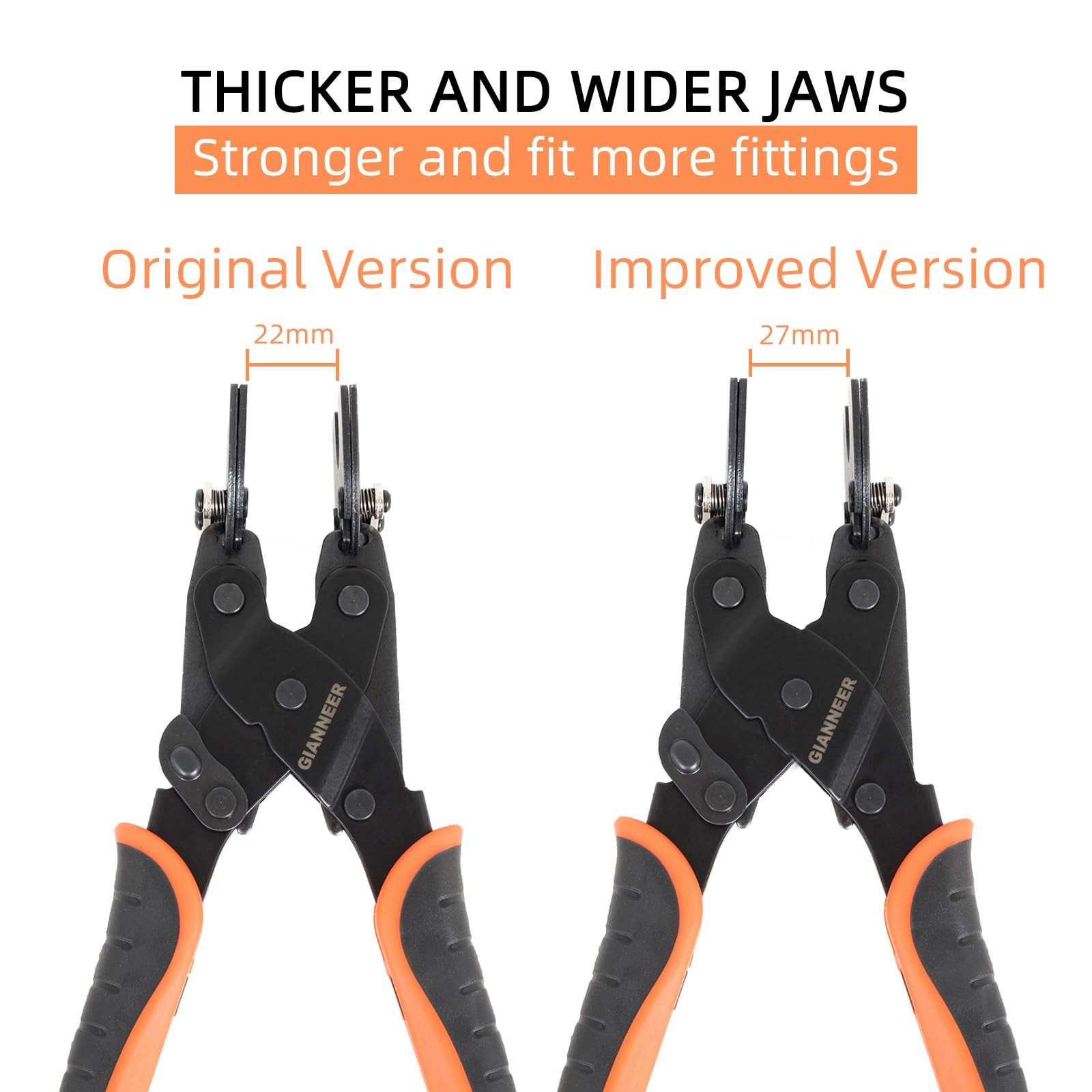 Push to Connect PEX Removal Tool Tongs for 1 2 3 4 and 1 Inch Fittings