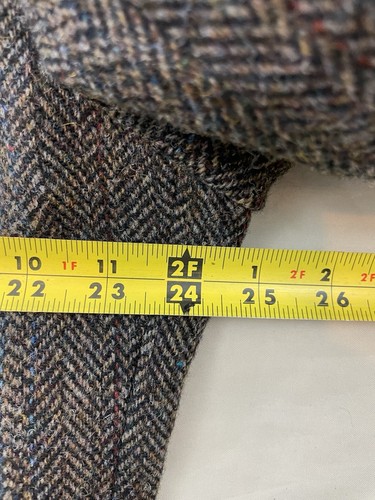 Harris Tweed Mens 46 Brown Handwoven Pure Scottish Wool USA Made Blazer Jacket - Picture 6 of 12