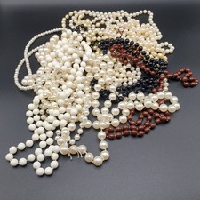 Job Lot Assorted Plastic Beads Pearls Long Length Short Dress Up Flapper Style