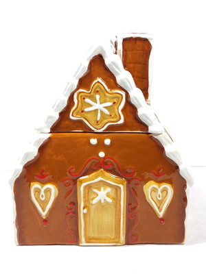 MAGENTA Ginger bread house Cookie Jar Storage Container  M Stamp
