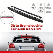 Dritte Bremsleuchte Für Audi A3 S3 8P1 04-12 3. Bremslicht Schwarz 8P3945097