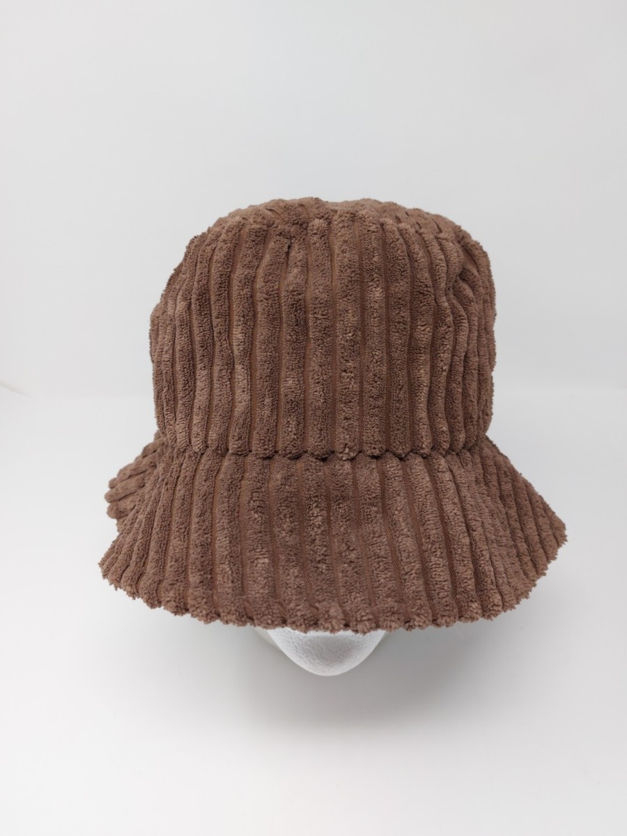 David & Young Corduroy 2 Wale Brown Lined Bucket Hat OSFM Cap | eBay