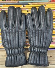 VTG Fairfield Cowhide Leather Gloves Retro Black Made in Japan Men's Sz Small