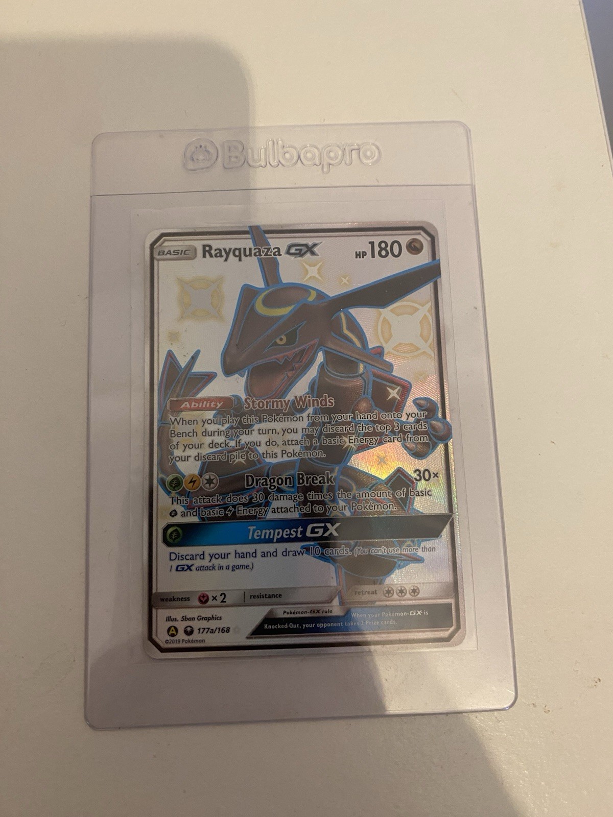 Pokémon TCG Rayquaza GX Full Art Promo Card Hidden Fates 177a/168 Ungraded