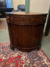 Antique Empire-style Mahogany Corner Cabinet Drinks Cupboard Sliding Door 1800s