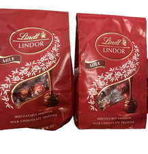 2 BAGS Lindt LINDOR Holiday Milk Chocolate Candy Truffles 15.2 Oz  BB 1/11/2026