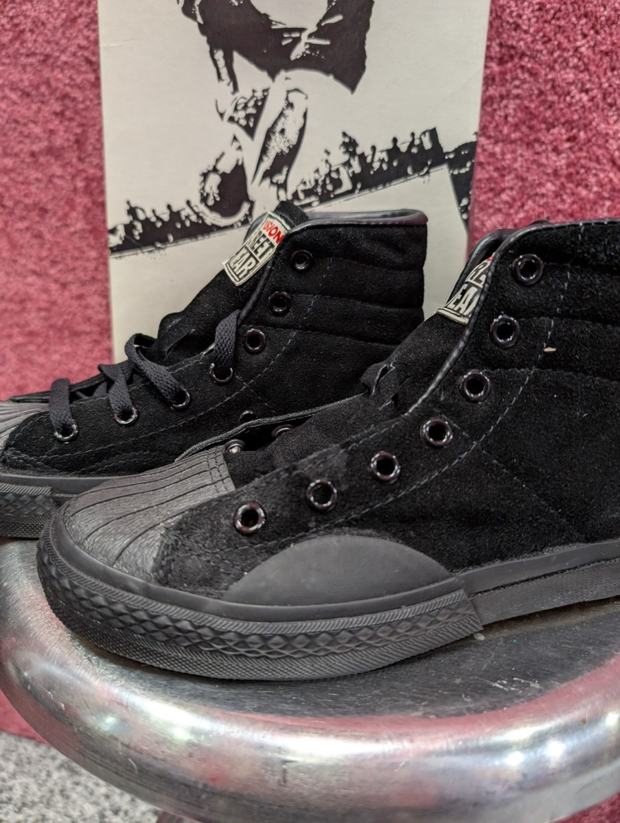 Vintage 1980's Vision Streetwear Black Suede High Top Skate Shoes