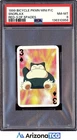 Pokemon 1999 Snorlax 3 Of Spades Red Bicycle Pokemon Mini Playing Cards PSA 8