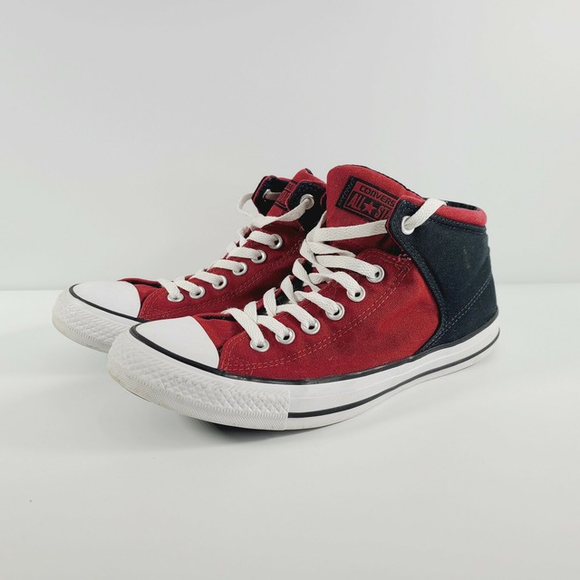 red converse mid