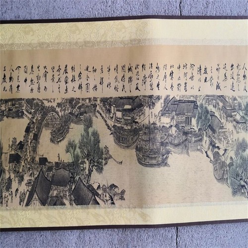 China Old long Scroll, Along the River During the Qingming Festival, painting - Picture 6 of 8