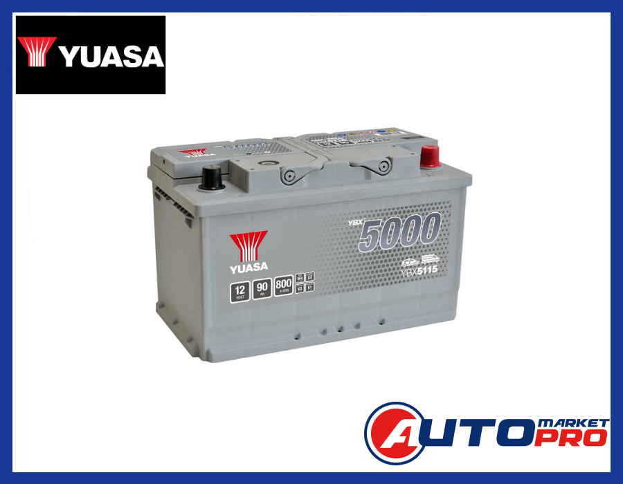YUASA YBX5115 BATTERIA SILVER SMF AD ALTE PRESTAZIONI 12V 90AH 800A SERIE YBX500