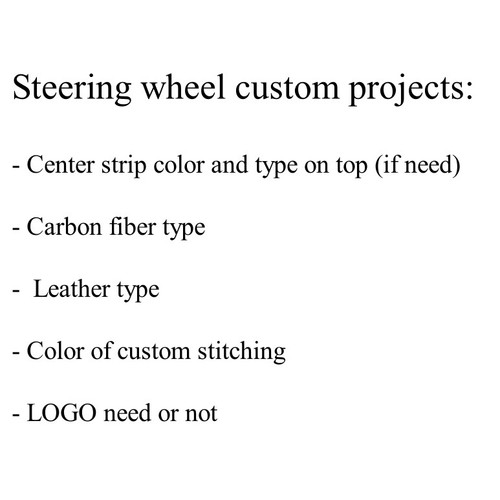 Customized Carbon Fiber Perforated leather Steering Wheel Yellow line For AudiA4 - Picture 8 of 8