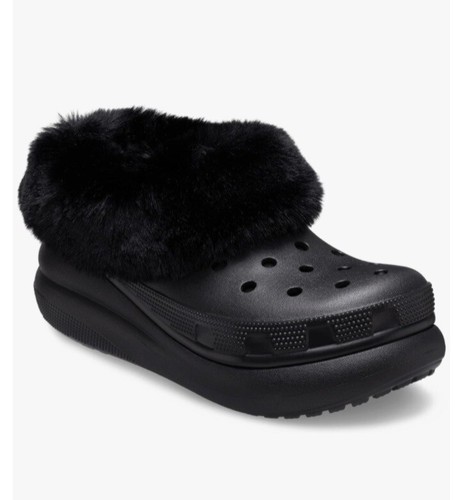Clogs Crocs Furever Crush Women Black Noir 208446-001 M5/W7 Unisex New Org Bag - Picture 3 of 19