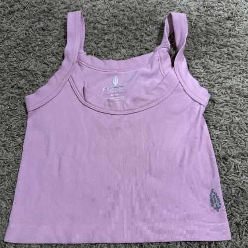 Free People Movement Happiness Runs Crop Tank Top Pink Size M/L Form Fitting