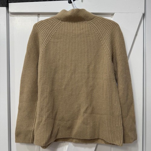 Vince 100 % Kaschmir Pullover Stehkragen klein Langarm Strick camel neu mit Etikett $ 395 - Bild 8 von 9