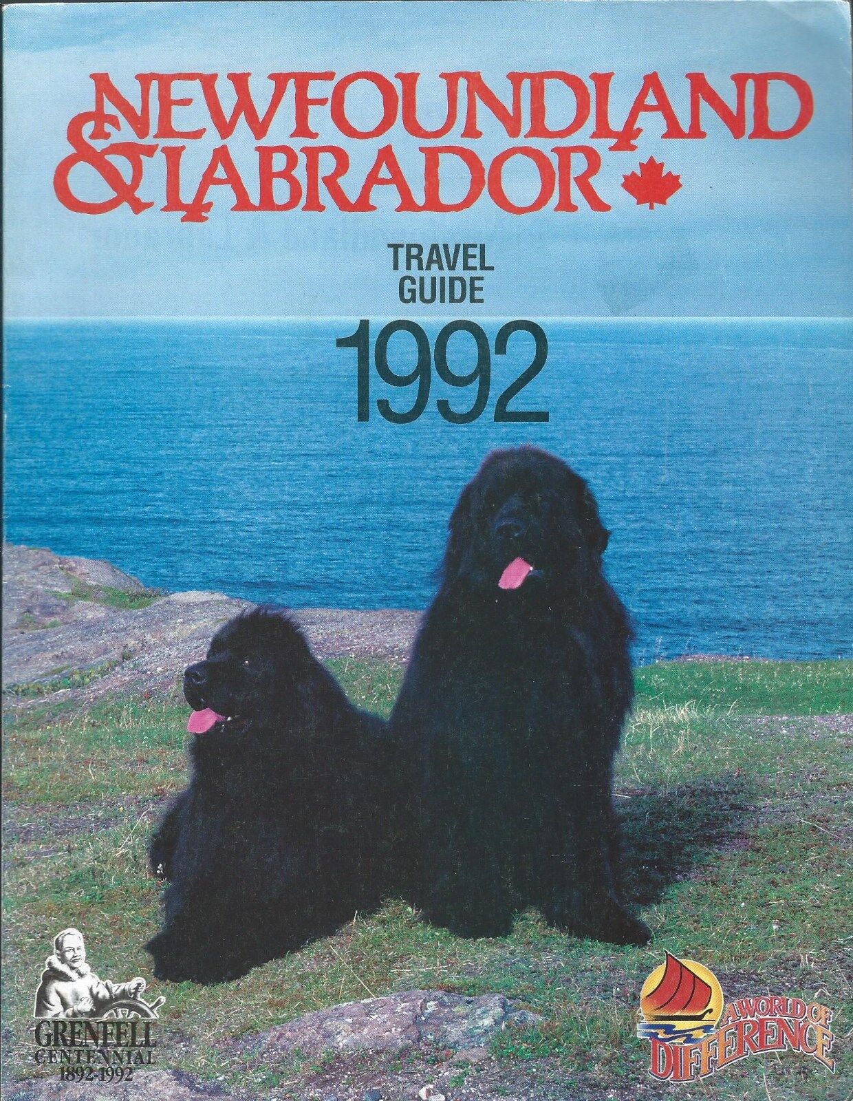 Travel Guide - Newfoundland & Labrador 1992 Grenfell Centennial Year Dogs (MB01)