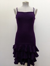 Ralph Lauren Rugby 90% Wool 10% Linen Spaghetti Strap Sweater Dress Ruffled Hem