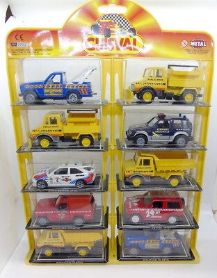 Présentoir 10 Modèles Guisval 1/43 - TP Dépannage Secours Pompier - Boîte D'origine