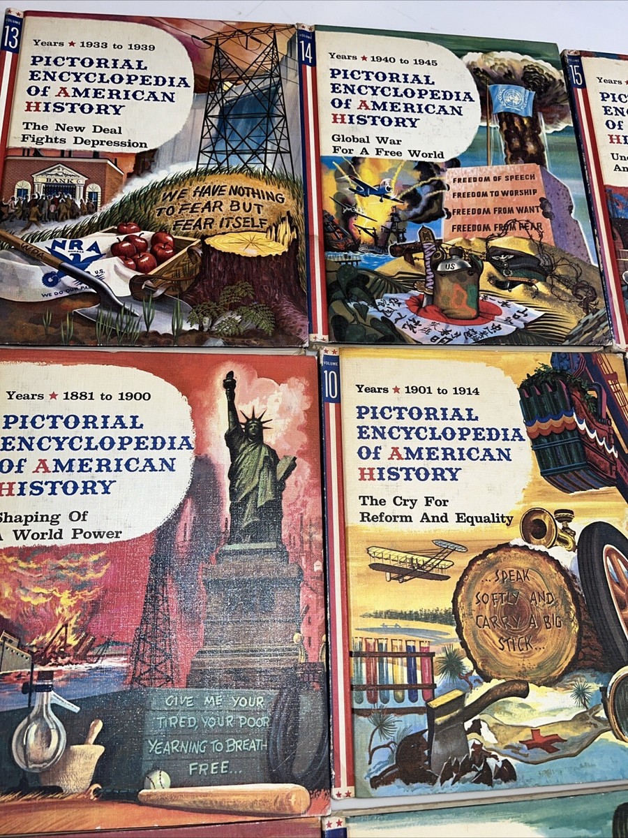 洋書 Pictorial Encyclopedias American History Pictorial Encyclopedia Of American History HC Books Vol 1-16