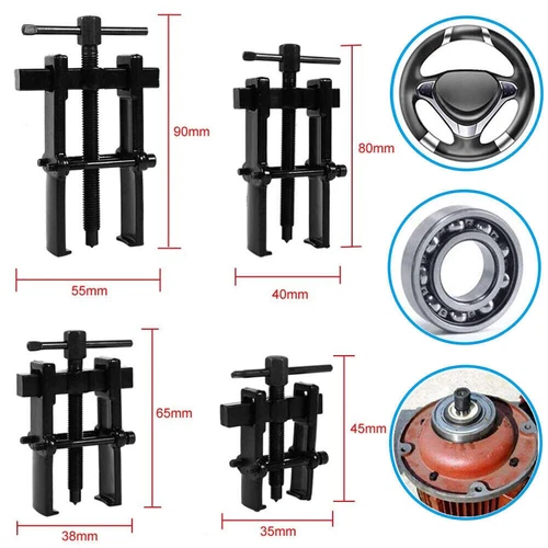 4-tlg Lager Abzieher Satz Set 4x Innenabzieher Außenabzieher Kfz 2-armig 35-90MM - Bild 4 von 8