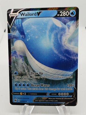 Wailord V 013/073 Champion's Path Ext. Art Ultra Rare Holo Pokémon TCG 2020 NM