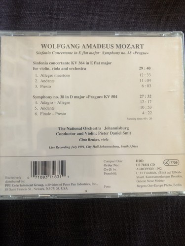 Mozart: Sinfonia Concertante, Symphony no 38 / Smit, Beukes by Pieter Daniel... - Bild 4 von 4