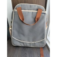 O'Beanie Striped Diaper Bag Backpack Navy White With Changing Pad