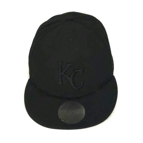 New Era 59Fifty Kansas City KC Royals black on black Cap Hat Size 6 7/8 - 第 1/7 張圖片