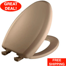 Bemis Slow Close Sta Tite Elongated Closed Front Toilet Seat In Mexican Sand NEW