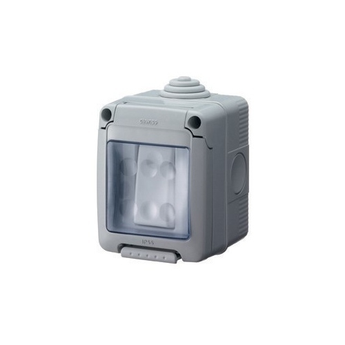 Weatherproof Outdoor Light Switch 1 Gang 2 Way IP55 Gewiss GW27833