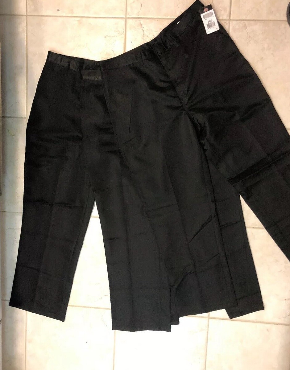 NWT!! 3 Pr Men's Dickies Black Flat Front Dress Pants Sz 38 Inseam 32. M13 NWT!! 3 Pr Men's Dickies Black Flat Front Dress Pants Sz 38 Inseam 32. M13